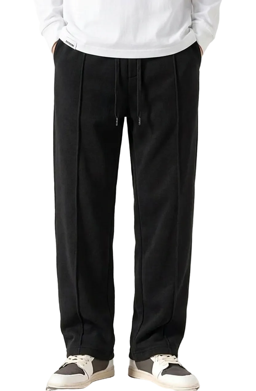 Premium Wide-Leg Pintuck Sweatpants