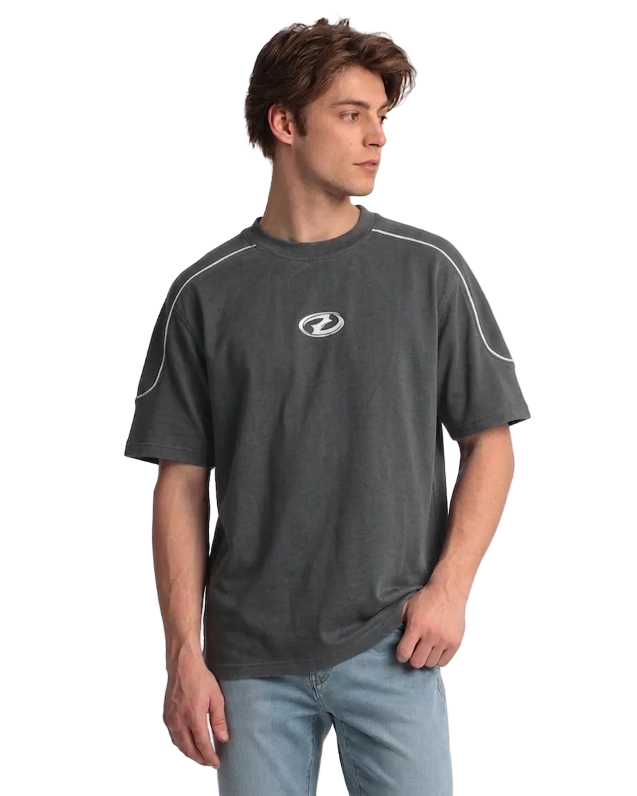 Men's Savage Graphic Oversized Paneled T-Shirt