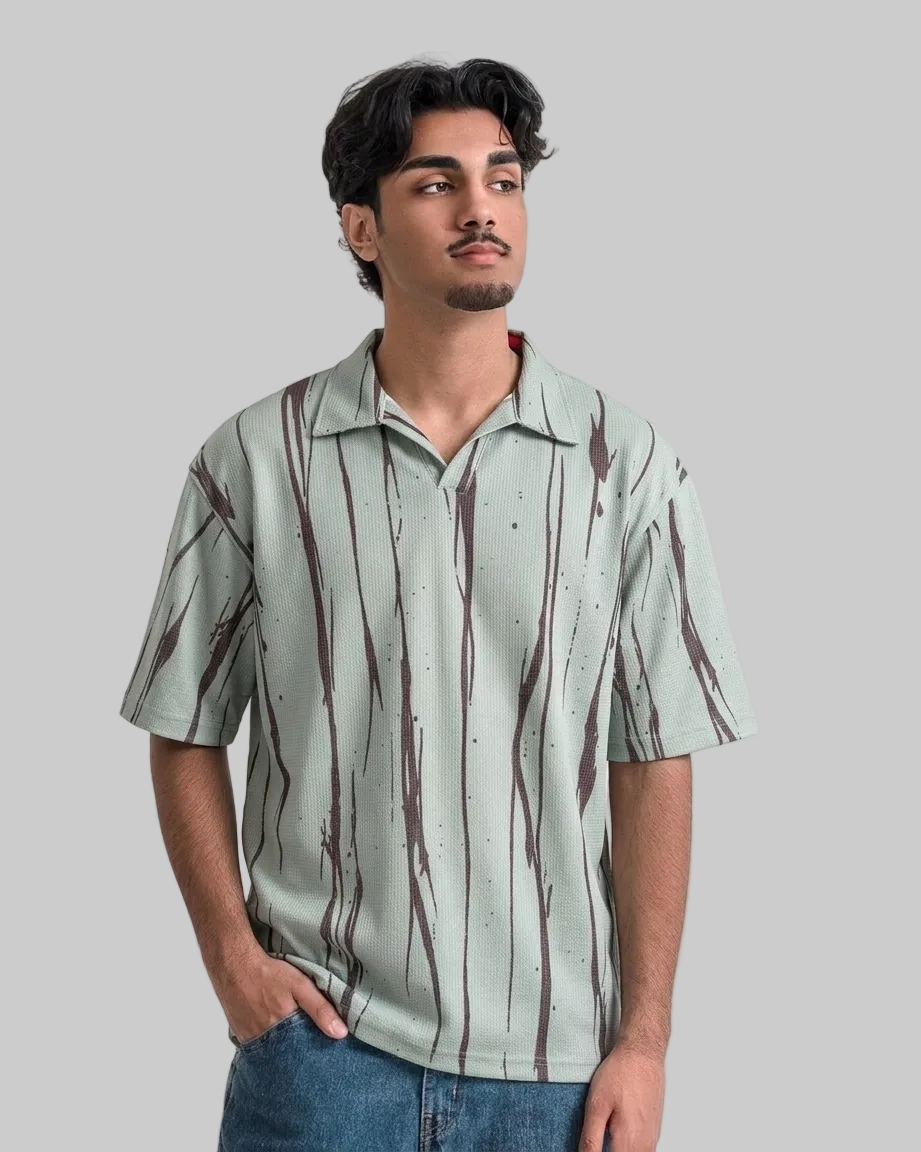 Relaxed Fit Textured Polo