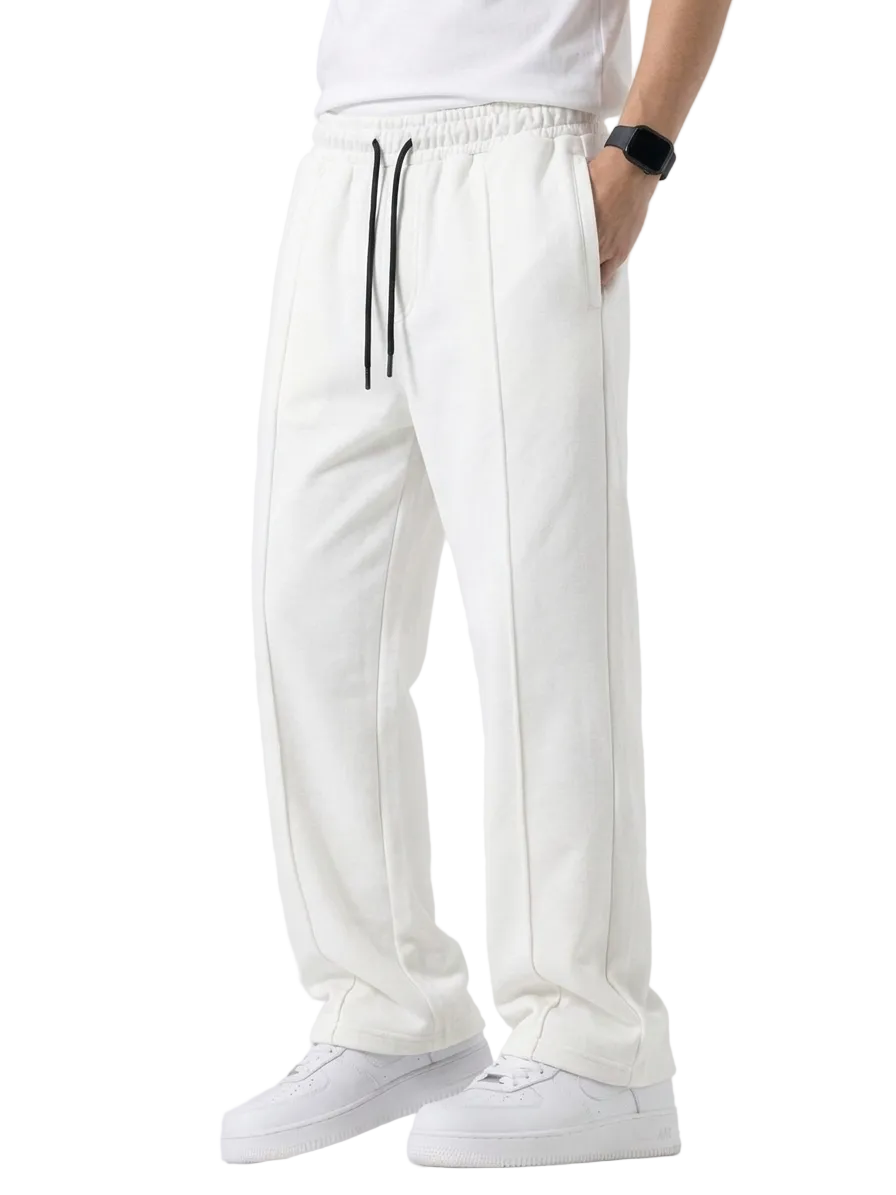 Men’s Essential Pintuck Straight-Leg Sweatpants