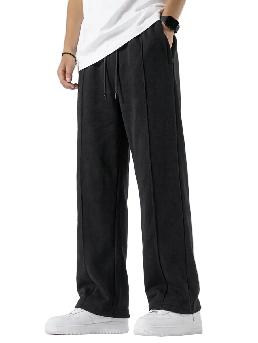 Premium Wide-Leg Pintuck Sweatpants