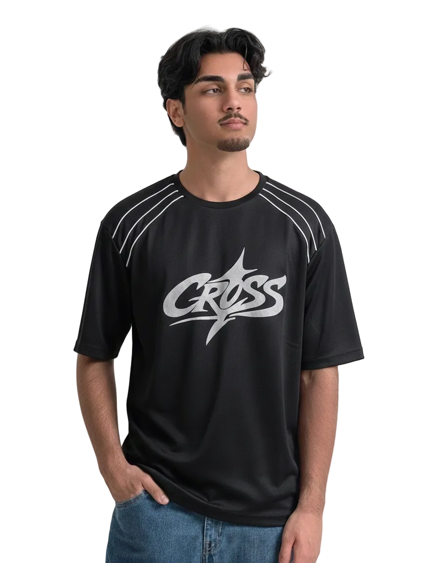 Men’s "CROSS" Graphic Streetwear Jersey T-Shirt