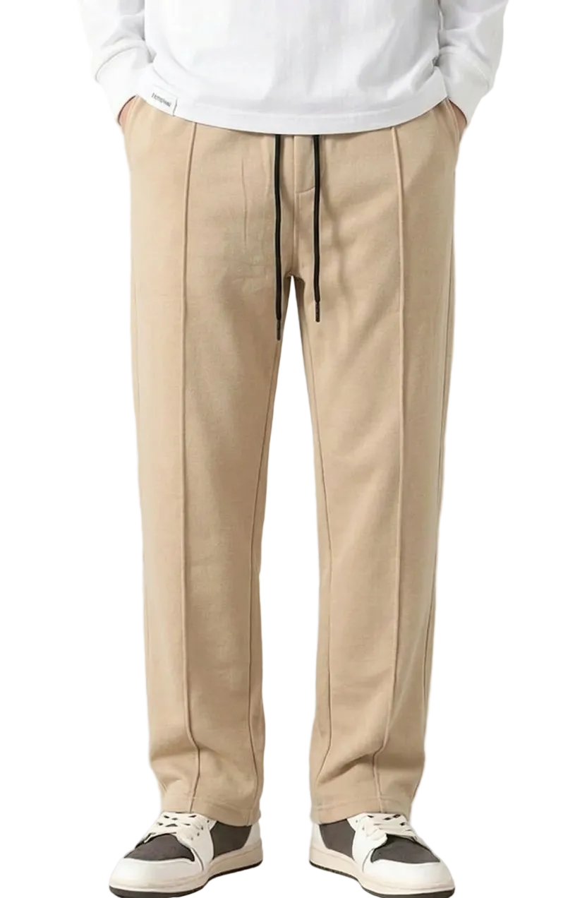 Urban Ease Wide-Leg Pintuck Sweatpants