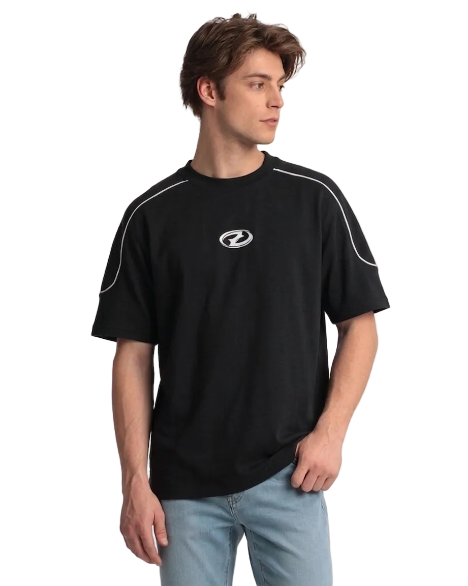 Men's Savage Graphic Oversized Paneled T-Shirt
