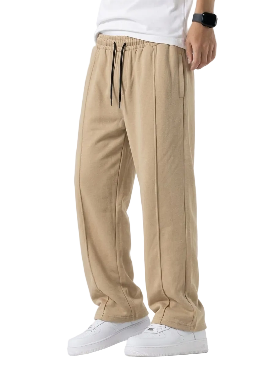 Urban Ease Wide-Leg Pintuck Sweatpants