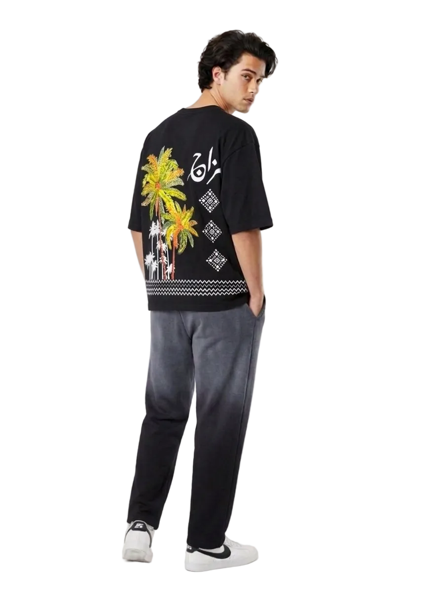 Arabic Calligraphy Graphic Oversized T-Shirt