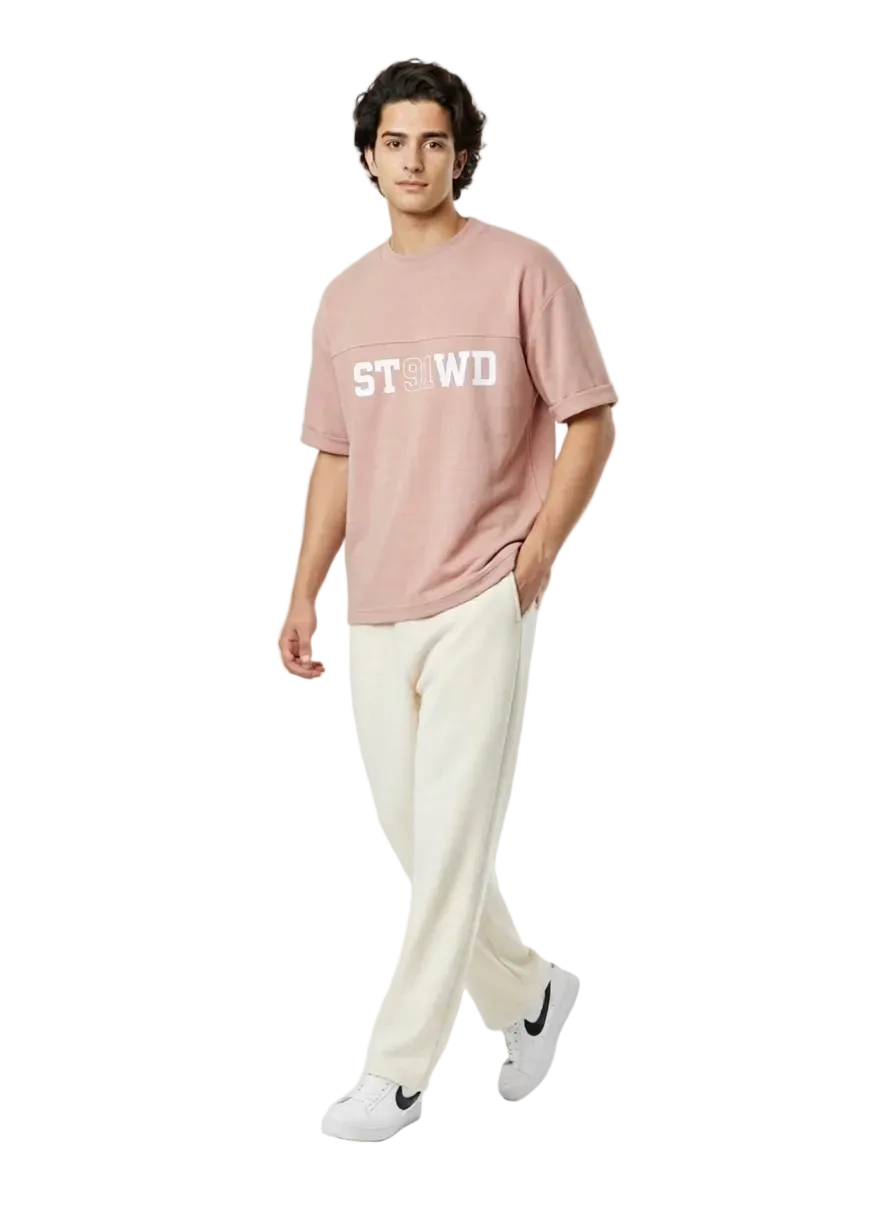 ST91WD Varsity Graphic Oversized T-Shirt