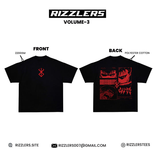Berserk anime oversize box fit tshirt
