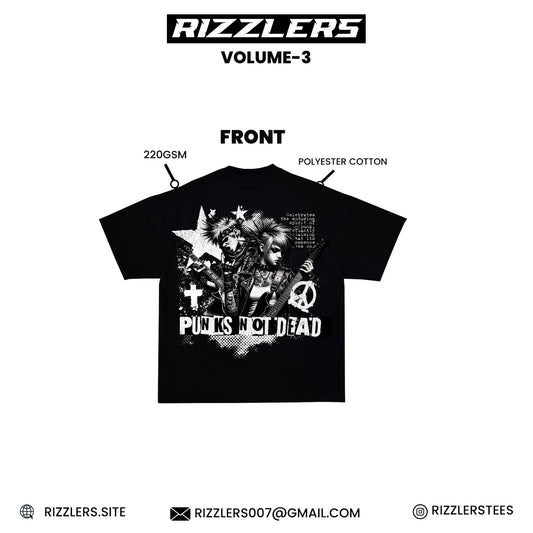 Punks not dead oversize box fit tshirt